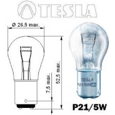 Auto spuldze P21/5W 12V BAY15d halogēna TESLA