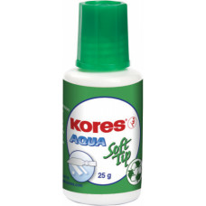 Korekcijas tepe KORES Aqua uz ūdens bāzes 20 ml, ar mīkstu galu