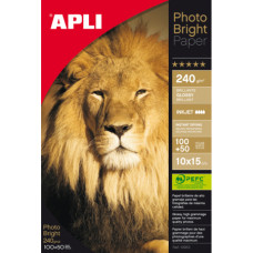 Fotopapīrs APLI InkJet Bright ar izmēru 10x15cm 240g/m2, 150 loksnes