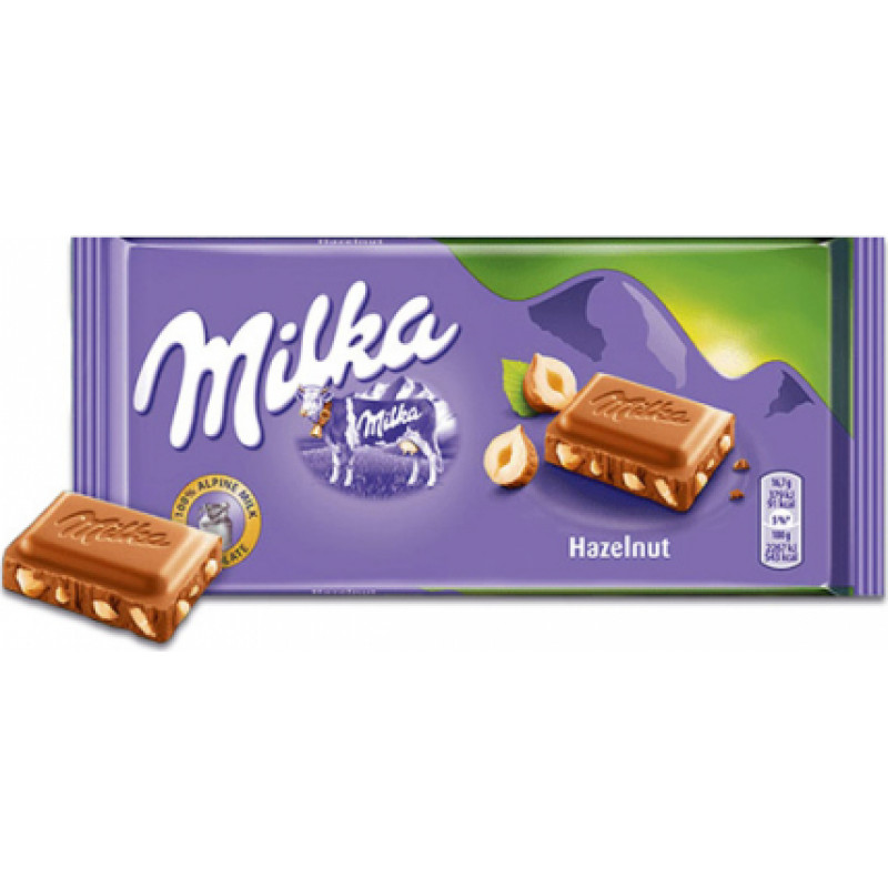 Milka Šokolāde BROKEN HAZELNUTS 100g ( Gab. x 6 )