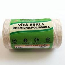 Vītā aukla 2mmx100gr,  kokvilna/poliamida